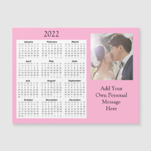 Wedding Photo 2022 Mini Calendar  Magnetic Invitat Magnetic Invitation