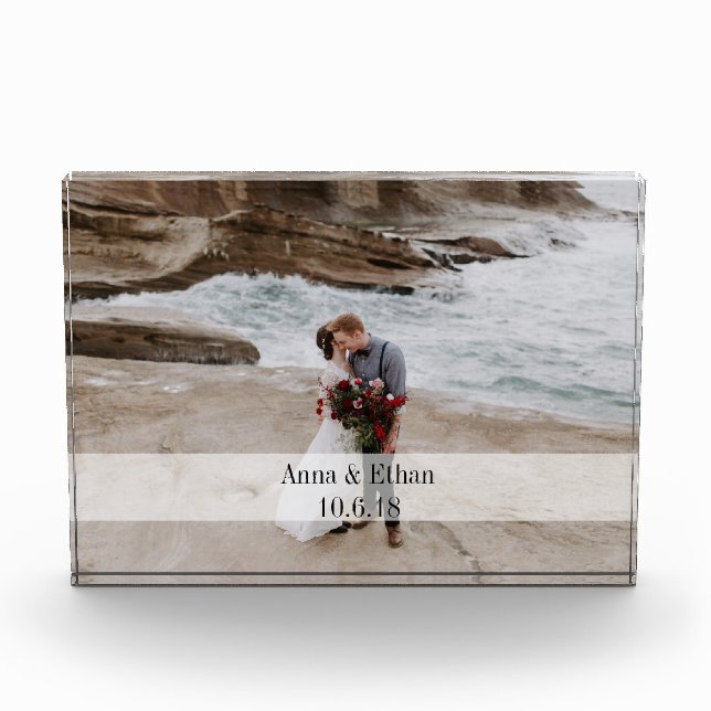 Wedding Photo Acrylic Block (Front)