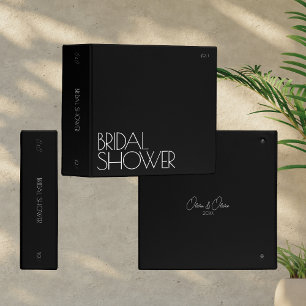 Wedding Photo Album Binder Bridal Shower Black