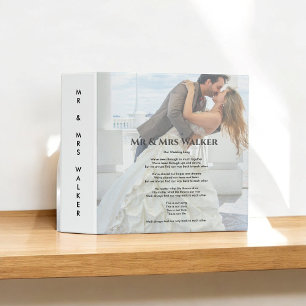 Wedding photo and song lyrics 3 ring binder