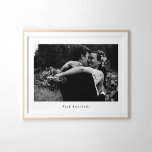 Wedding Photo and Typewriter Caption Just Married Poster<br><div class="desc">Text is editable. Simple sentiment with photo poster.</div>