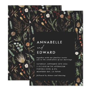 Wedding photo arch watercolor botanical floral  Invitation