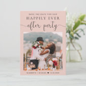 Wedding Photo Blush Reception Save the Date Announcement (Standing Front)