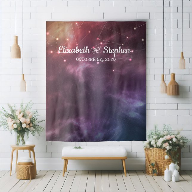 Wedding Photo Booth Backdrop Galaxy Constellations (Creator Uploaded)