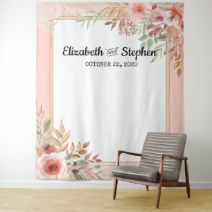 Wedding Photo Booth Backdrop Modern Elegant Flower