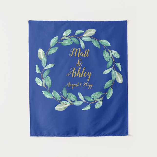 Wedding Photo Booth Backdrop Rustic Greenery Prop (Front)