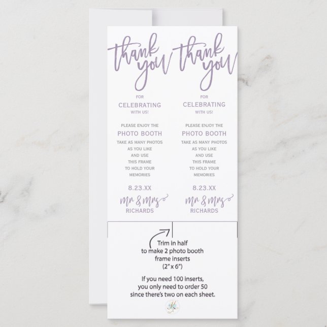 Wedding Photo Booth Frame Inserts Brush (Lavender) (Front)