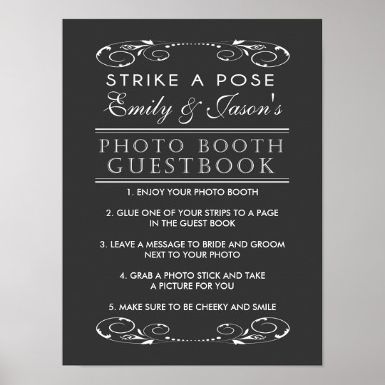 Wedding Photo Booth Guest Book sign | Zazzle.com