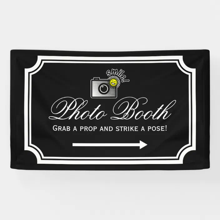 Wedding Photo Booth Sign Banner With Directions Zazzle Com Wedding Photo Booth Sign Banner With Directions Zazzle Com