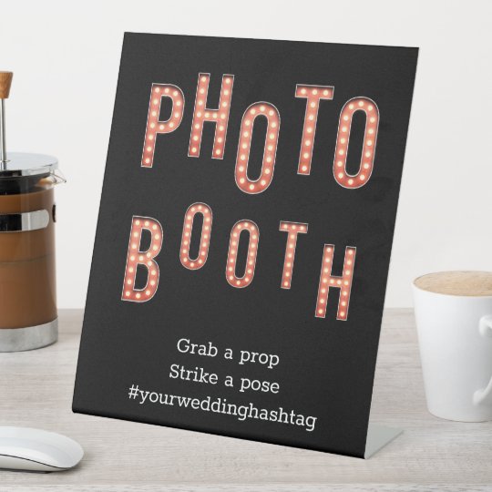 Wedding Photo Booth Theater Lights Sign | Zazzle.com