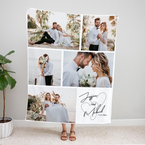 Wedding Photo Calligraphy Collage Keepsake