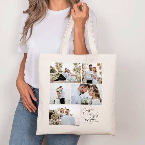 Wedding Photo Calligraphy Collage Keepsake