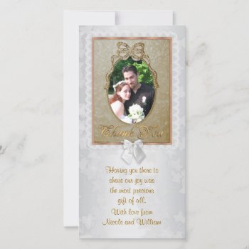 Wedding Photo Card Thank You From Bride And Groom by Irisangel at Zazzle