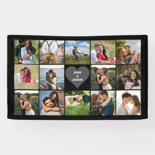 Wedding Photo Collage Banner (Horizontal)