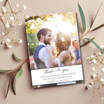 Wedding Photo Collage Script Thank You by stylelily at Zazzle