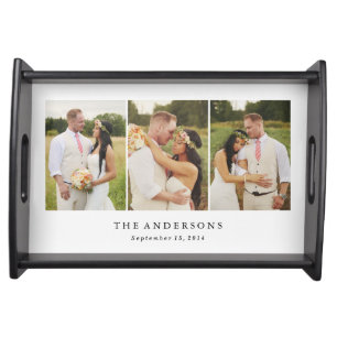 Wedding Photo Collage Serving Tray