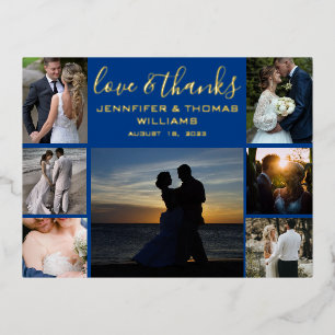 Wedding photo Collage Thank you Card