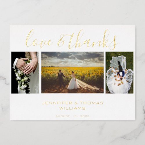  Wedding photo Collage Thank you Card