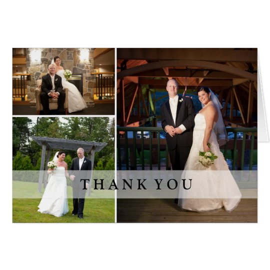 Wedding Photo Collage - Thank You Card Zazzle