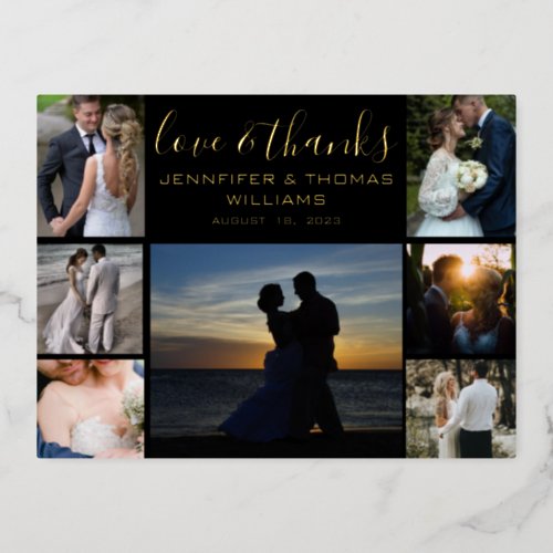  Wedding photo Collage Thank you Card