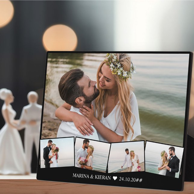 Wedding Photo Collage with Zigzag Picture Strip Plaque (Creator Uploaded)