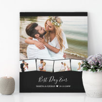 Wedding Photo Collage Zigzag Picture Strip Custom Canvas Print