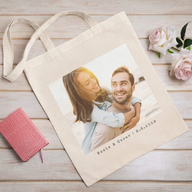 Wedding Photo Couple Newlywed Tote Bag (Creator Uploaded)