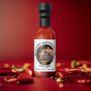 Wedding Photo Custom Name and Year Hot Sauces