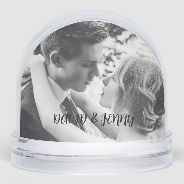  WEDDING PHOTO CUSTOM SNOW GLOBE (Front)
