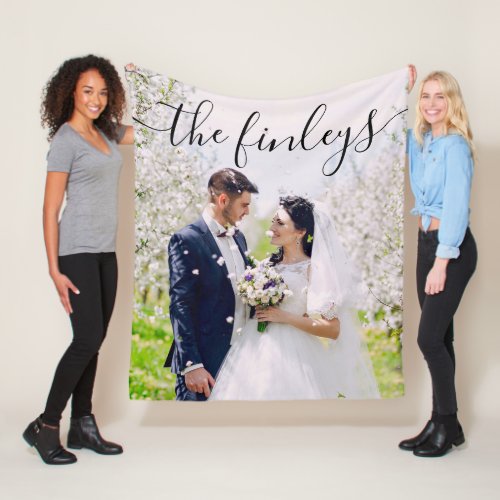 Wedding Photo Fleece Blanket