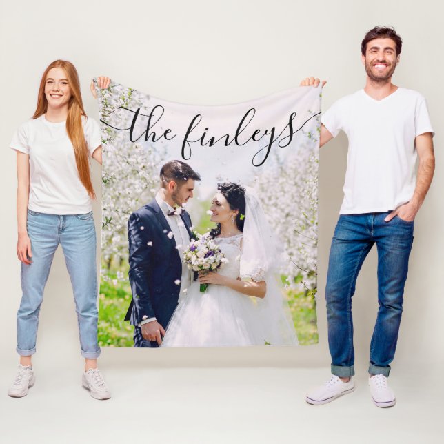 Wedding Photo Fleece Blanket (In Situ)