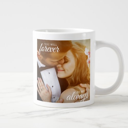 Wedding Photo Forever Couple Jumbo Coffee Mug