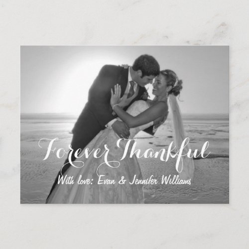 Wedding Photo Forever Thankful Note Cards
