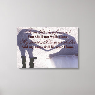 Wedding photo frame canvas print