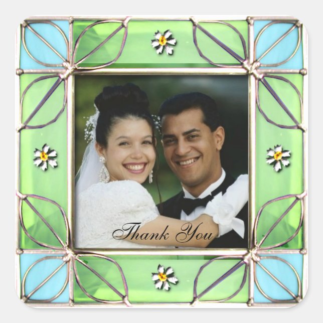 Wedding Photo Frame Thank You Sticker (Front)