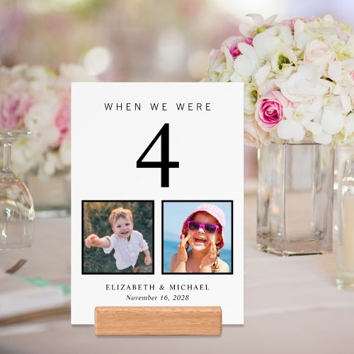 Wedding Photo Fun Table Number Holder