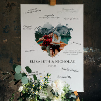 Wedding Photo | Guest Book Alternative Foam Board by IYHTVDesigns at Zazzle