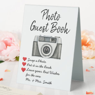 Wedding Photo Guest Book Guestbook Table Tent