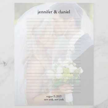 Wedding Photo Guest Book Lined Pages by TDSwhite at Zazzle