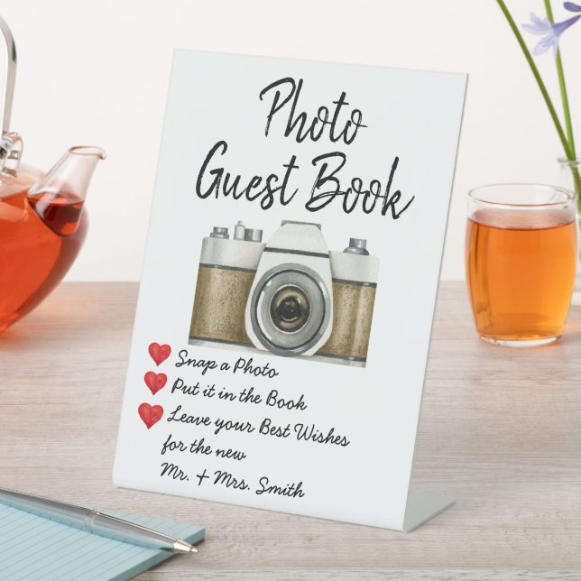 Wedding Photo Guest Book Sign Reception Table Sign (In SItu)