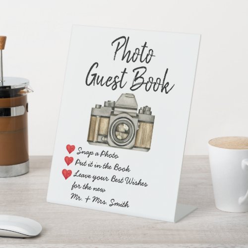 Wedding Photo Guest Book Sign Table top Guestbook