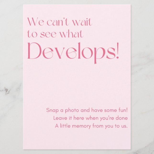 Wedding Photo Guestbook Sign  Program (Front)