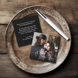 Wedding Photo Hand-Lettered Budget Thank You Note Card<br><div class="desc">These small 2.5" x 2.5" photo thank cards feature a hand-lettered "thank you" and a heart, a beautiful way to thank your friends and family for coming to your wedding and for their gift. *TIP: These cards are too small to mail in the USA unless you use a larger accepted...</div>