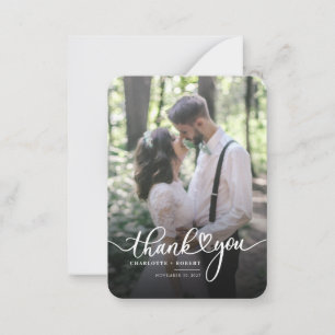 Wedding Photo Handwritten Thank You Note Card