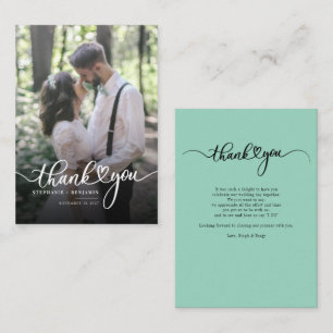 Wedding Photo Handwritten Thank You Note Card