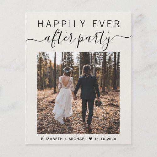 Wedding Photo Happily Ever After Party Budget Flyer
