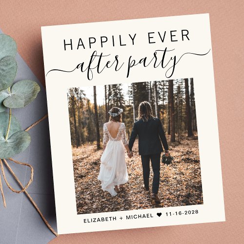 Wedding Photo Happily Ever After Party Invitation