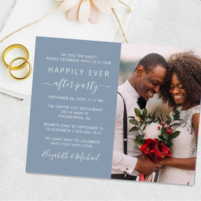 Wedding Photo Happily Ever After Party Invitation (Creator Uploaded)