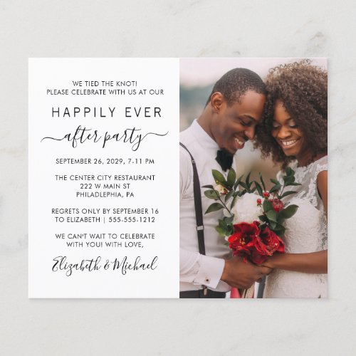 Wedding Photo Happily Ever After Party Invitation Flyer