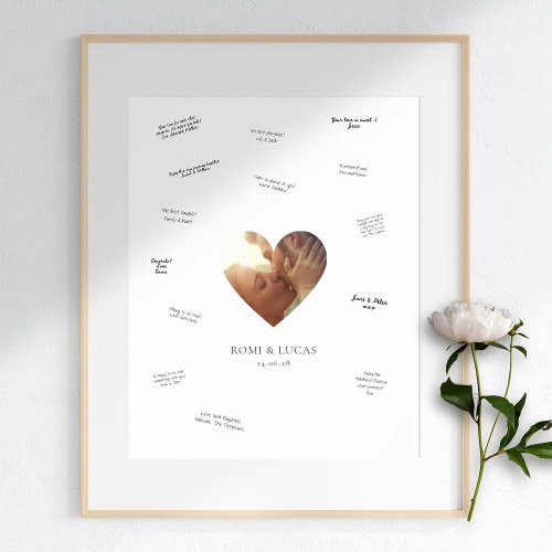 Wedding Photo Heart Guest Book Alternative 